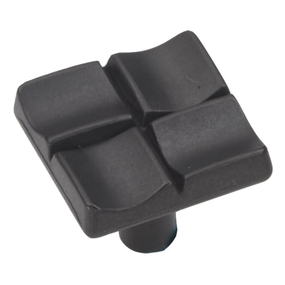 Hickory Hardware Tidal 1 Inch Diameter Black Iron Cabinet Knob P3457-BI