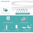 thumbnail image 2 of AIR-Ceiling Curtain Track, Flexible Bendable Ceiling Curtain Track Room Divider 12Ft Curved Curtain Rail Track Wall Mount RV Sliding Hospital Curtain Track System, Ceiling Track for Curtains Bay Wind, 2 of 4