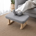 thumbnail image 5 of Bevtee Small Foot Stool, Fabric Ottoman Footstool with Wooden Legs, Footrest Stools with Padded Foam Seat, Grey, 5 of 7