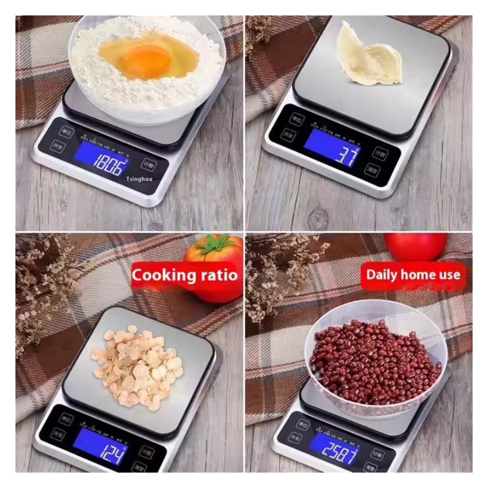 Kitchen Scale Stainless Steel Panel Weighing Food Diet Postal Measuring Balance Electronic Scales ,High-Precision Weighing Technology