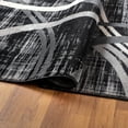 thumbnail image 4 of World Rug Gallery Contemporary Abstract Circles Design 7' 10" x 10'2" Black Area Rug, 4 of 8