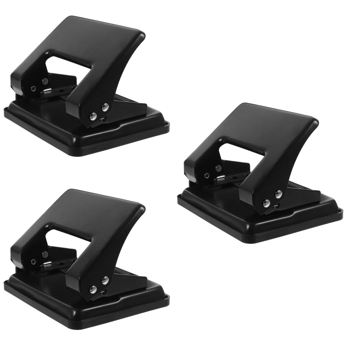 Luxshiny  Durable Handheld 2 Hole Punch for Office Use and Scrapbooks 3Pcs