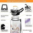 thumbnail image 3 of Motivational Water Bottle 32 oz with Straw, BPA Free Reusable Fitness Sport Bottle Perfect for Travel, School, Outdoors, and Gym Purple Cat, 3 of 6