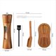 thumbnail image 2 of Molinillo de Pimienta Molinillo de Sal y Pimienta de Madera Molinillo de Sal Manual Molinillo de con Molinillo de Cerámica Ajustable para de Sal de Pimienta, 2 of 5