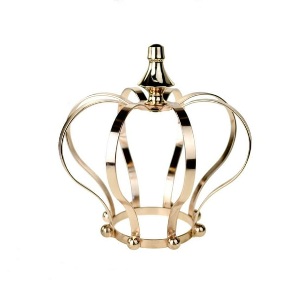 Decorative Metal Crown Table Centerpiece, Rose Gold, 81/2Inch