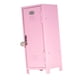 thumbnail image 2 of Caja de almacenamiento de metal en miniatura con cerradura para escritorio, organizador compacto de dos estantes, ideal para... rosa claro, 2 of 9