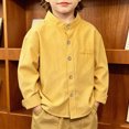 thumbnail image 6 of 2-3T Toddler Kids Boys Long Sleeve Solod Dress Shirt Gentleman School Uniform Tops Fashion Fall Winter Clothes12 Months 2T 3T 4T 5T 6T 7T 8T Little Kids, 6 of 9