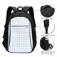 thumbnail image 3 of Balery Blue Checkboard Mochila con carga USB para hombre y mujer - Mochila impermeable y antirrobo para laptop con puerto USB para viajes, trabajo, 3 of 7