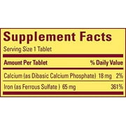 Nature Made Iron Tablets, 65 mg, 180 Ct (Pack of 2)