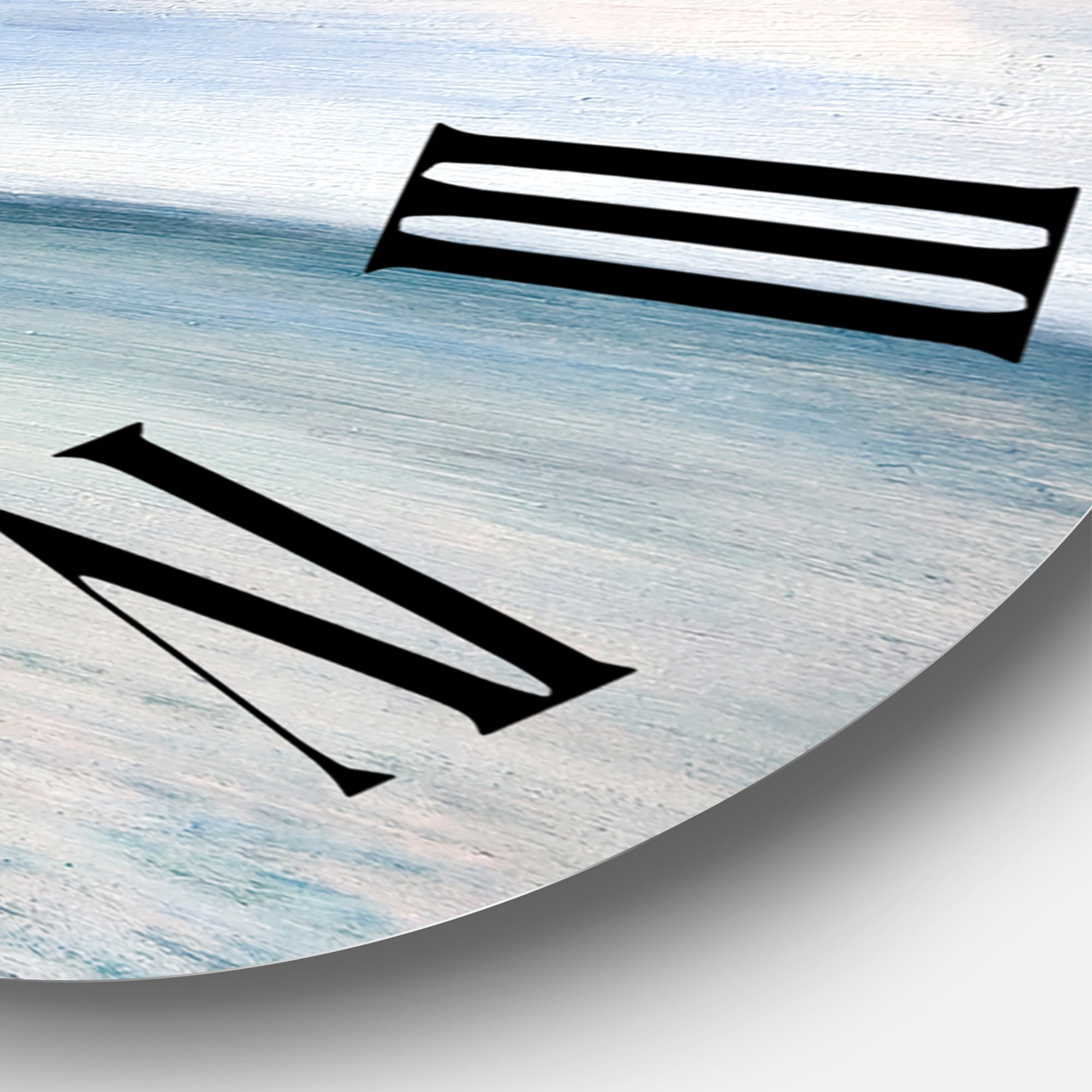 Designart 1 in Quartz Coastal Wall Clock