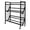 Black, variant on Gustave 3 Tier Rolling Book Cart with Lockable Wheels & Side Hooks, Heavy Duty Metal V-Shaped Mobile Bookshelf Book Storage Rack for Home Office School - Gray
