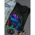 thumbnail image 3 of All You Need Is Music T-Shirt Women -SPIdeals Designs, Female XX-Large, 3 of 4