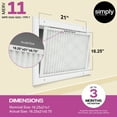 thumbnail image 2 of Simply Filters 16.25x21x1 MERV 11, MPR 1000, AC Furnace HVAC Air Filter (12 Pack), 2 of 8