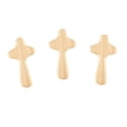 thumbnail image 2 of Baoblaze 3 Pieces Hand Held Wood Cross,Prayer Cross,Palm Size Decoration, Crosses,Wooden Holding Cross for Christian Wood color, 2 of 8