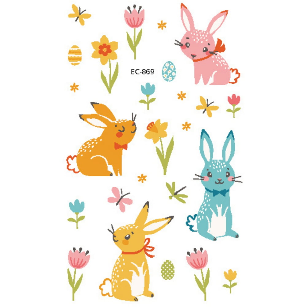 12 x Easter Temporary Tattoo's Loot/Party Bag Fillers Kids Hunt