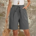 thumbnail image 2 of Dealovy Shorts for Women Drawstring High Waisted Lounge Shorts Straight Leg Pull on Summer Beach Shorts, 2 of 9