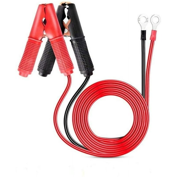 Nilight - GA-ACC-01 2 Pcs 30A Alligator Clips Booster Jumper Cable for Car Battery Charging Charger, 6 mm Copper Terminal