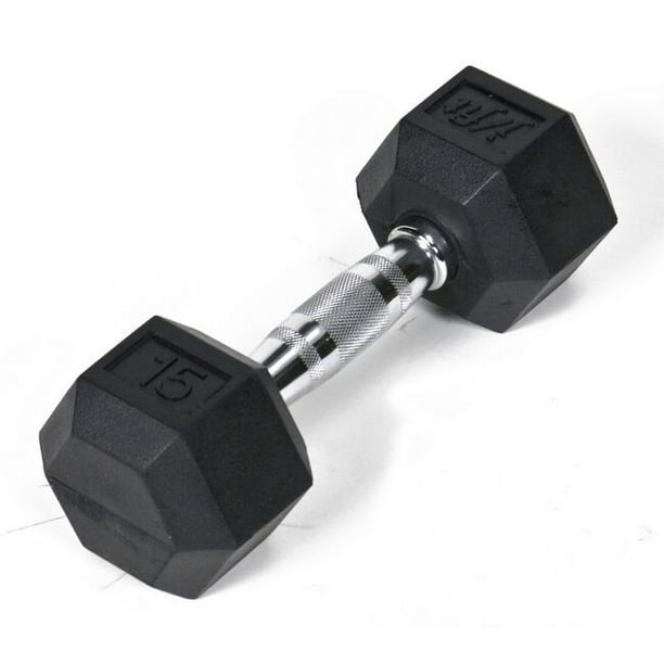 Rubber Hex Dumbbell 15lb