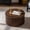 Walnut, variant on Noble House Jorvane Round Lift-Top Coffee Table with Hidden Storage, Sturdy Pedestal Wooden Tea Table, Black