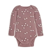 Modern Moments by Gerber Baby Girl Long Sleeve Onesies Bodysuit (Newborn - 12 Months)