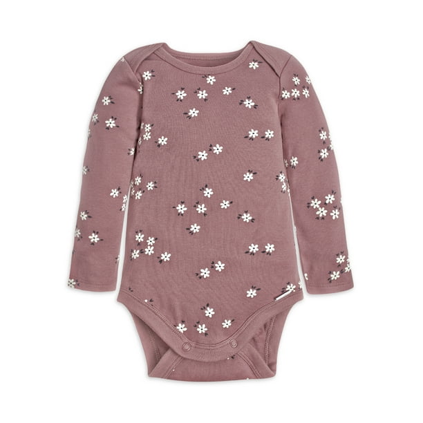 Modern Moments by Gerber Baby Girl Long Sleeve Onesies Bodysuit