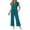 Mint Green, variant on Avrnliq Womens Black Two Piece Casual Set, Stretch Breathable V Neck Cap Sleeve Top & Drawstring Waist Wide Leg Cropped Pants for Everyday Home Travel Wear,Size L