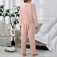thumbnail image 4 of XIAONU Women's Casual Pajama Set Cotton Long-Sleeve Top & Pants Sleepwear Fall Winter Soft Warm Homewear, 4 of 7