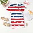 thumbnail image 4 of Grblisyd Girls 4th of July Dress Kids USA Star Striped Dresses American Flag A-line Dress Independence Day Crew Neck Short Sleeve Patriotic Outfit 7-8y, 4 of 6