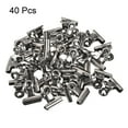 thumbnail image 3 of Unique Bargains Metal Hinge Clip Clamp 22mm Small Binder Clips Silver, 40 Pack, 3 of 5