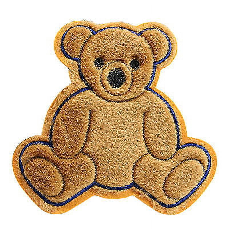 3pc Big Furry Brown Teddy Bear Heart Flower Kaylee Firefly Sew On Applique Patch