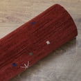 thumbnail image 6 of Rugsotic Carpets Handmade Rugs Hand Knotted Loom Rectangle 3'x5' Red Wool for Indoor Use, 6 of 8