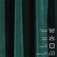 thumbnail image 4 of 3S Brother's Extra Long Solid Luxury Matte Velvet Soft Curtain Deep Green Single Panel Hanging Back Tap & Rod Pocket Home Décor 5-25 Feet Custom Made Curtains -Made in Turkey Each(52"x252"), 4 of 7