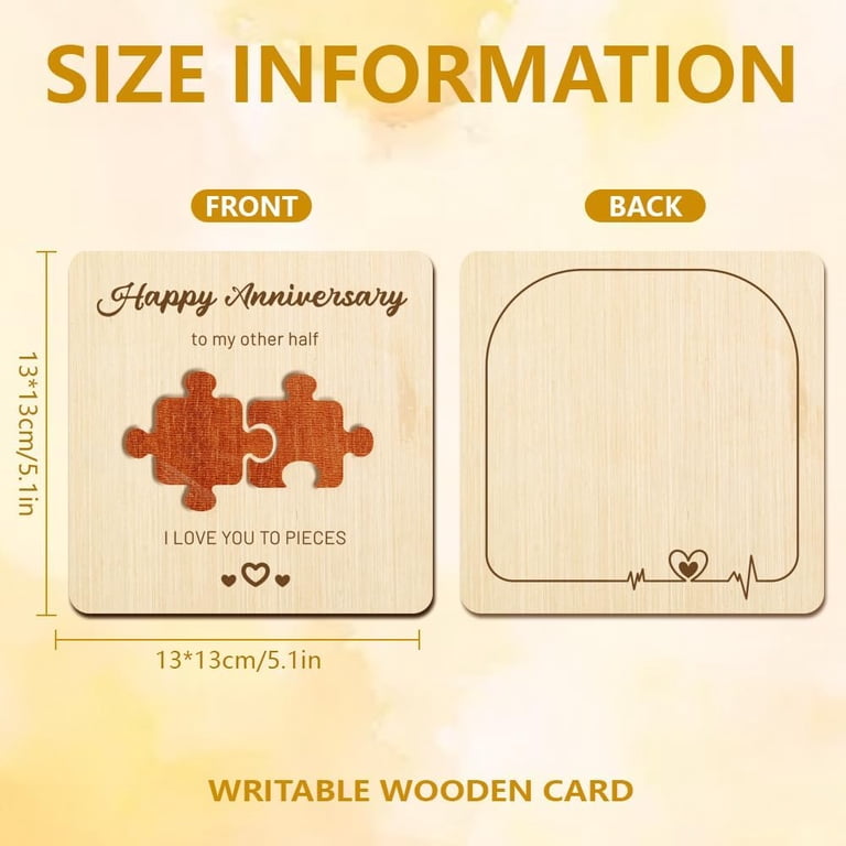 Happy Anniversary Card Gifts For Husband Wife Love You Gift Card Romantic Anniversary Card Men Women Marriage Anniversary Wood Gifts Couple Boyfriend Gir