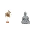 thumbnail image 1 of Escultura de hoja de metal, estatua de hoja de mono, figura de Buda, hierro, arenisca, madera, pieza decorativa con detalles artísticos, adecuada para, 1 of 8