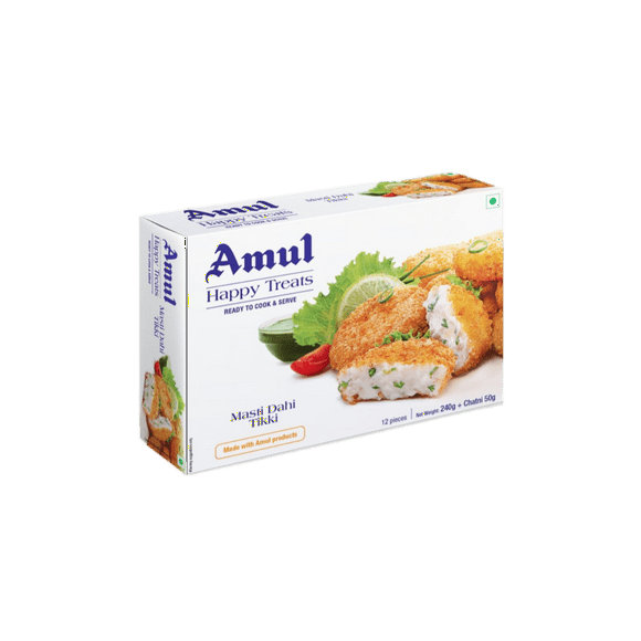 Amul Masti Dahi Tikki 300g, Masti Dahi Tikki is a combination of fun, taste and nutrition snack made of Amul Dahi and Amul Paneer