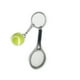 thumbnail image 2 of Billuyoard Paquete de 6 raquetas de tenis de simulación, llaveros portátiles, colgante deportivo, juego de llavero, suministros, regalos, esposa, verde Decoración del hogar Plata Billuyoard HA011953-04, 2 of 5