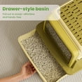 thumbnail image 7 of Enclosed Cat Litter Box with Lid, Easy to Scoop with Litter Scoop Set, High Sides Enclosure Anti-Urine Leakage Non-Sticky(Green), 7 of 7