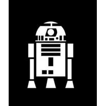 R2D2 White 6 Inch Professional Sticker for Truck, Car, Tumbler, Cup, Laptop, Decor, Locker, Table, Window