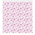 thumbnail image 2 of Ambesonne Abstract Shower Curtain, Pastel Geometric Ovals, 69"Wx84"L, Magenta Pale Pink, 2 of 4