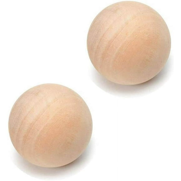 Nvzi Bolas de madera de 3 pulgadas (2 paquetes), bola de madera de repuesto para decantadores de vino de vidrio y tapas de jarras, diámetro de 3 pulgadas/7,5 cm, cuentas de madera para manualidades
