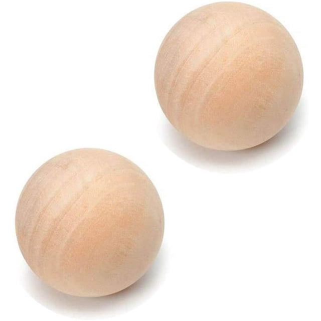 Nvzi Bolas de madera de 3 pulgadas (2 paquetes), bola de madera de repuesto para decantadores de vino de vidrio y tapas de jarras, diámetro de 3 pulgadas/7,5 cm, cuentas de madera para manualidades