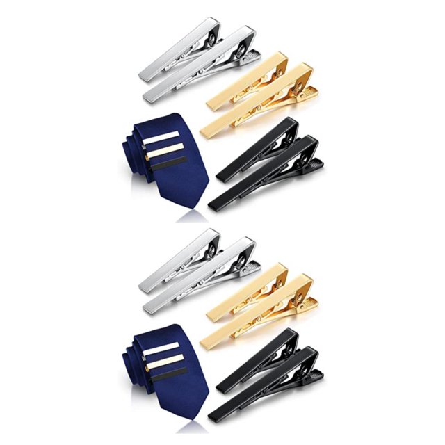 kurtrusly 6piece Metal Necktie Tie Pin Stylish Clip For Men S Tie Convenient And Easy To Gift For Men 2Set