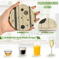 thumbnail image 2 of Yayeee 6 PCS Drink Coasters with Holder Set Woven Absorbent Round Tabletop Hot Pad, Stripes Pattern, 2 of 7