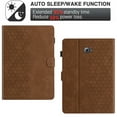thumbnail image 5 of Case for Samsung Galaxy Tab A 10.1" 2016 SM-T580 / SM-T585, Embossed PU Leather Cover Flip with Smart Auto Wake / Sleep Stand Function Pencil Holder and Card Slots & Footgrip Case, Brown, 5 of 5