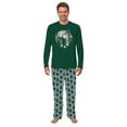 thumbnail image 3 of Bigfoot Christmas Tree Matching Family Pajamas, Long Sleeve Top And Wide Leg Pants, Size NB - Men 6XL, 3 of 7