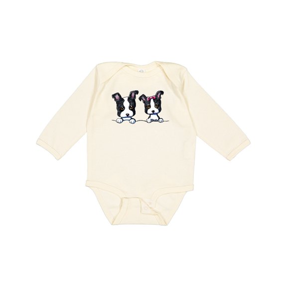 Inktastic Boston Terriers (dark Apparel) Boys or Girls Long Sleeve Baby Bodysuit