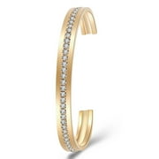 Weicam Womens Diamond Wristwatch Bangle Bracelet Jewelry Set Analog Quartz Wrist Watch for Ladies