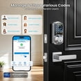 thumbnail image 4 of Veise Fingerprint Smart Lock with Keyless Entry, App Control, Digital Keypad, Auto Lock, Waterproof, Easy Installation, Satin Nickel, 4 of 11
