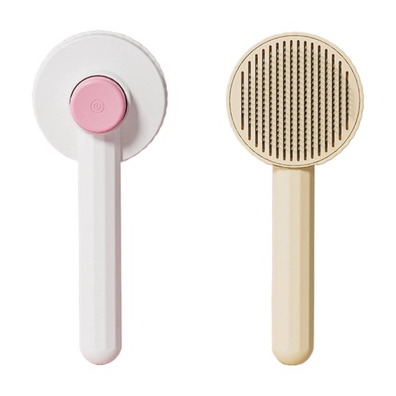 ACDANC 2Pcs Cat Brush Compact Cat Brush for Shedding Rounded Stainless Steel Teeth Cat Grooming Supplies,Green