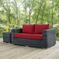 thumbnail image 2 of Afuera Living Patio Loveseat in Canvas Red, 2 of 6